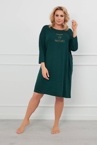 Noční košile Natura 3/4 Italian Fashion - zelená