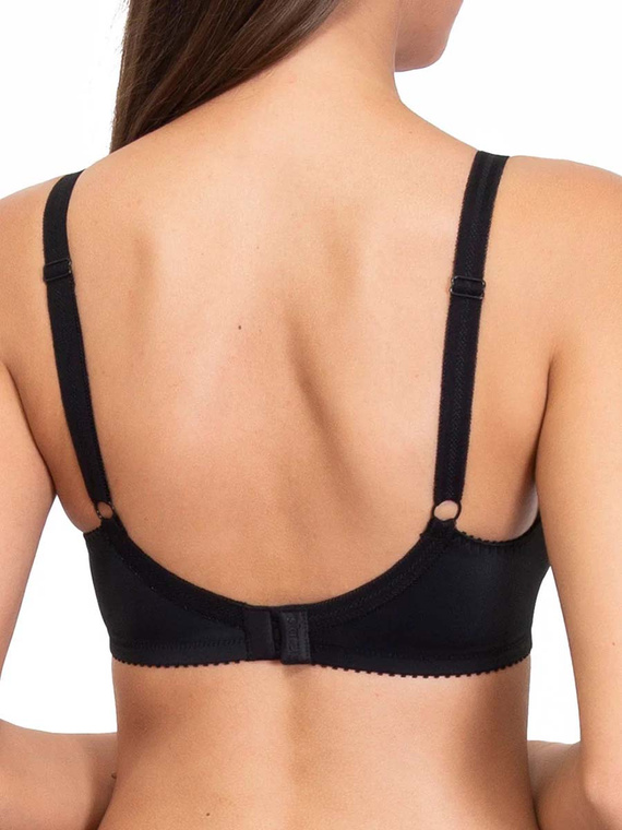 Donna 1962 Měkká podprsenka s kosticemi z mikrovlákna, bavlna, černá