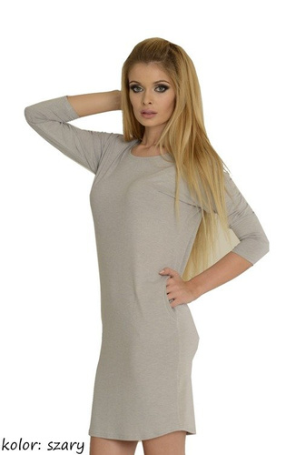 543 Paula noční košile 7/8 rukáv - světlý melír