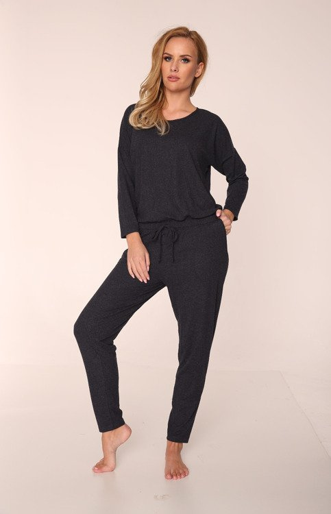 305 Paula Dámský pyžamový kostým - grafitový