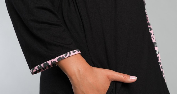 Eila Bis Župan s 3/4 rukávy Italian Fashion - leopardí potisk