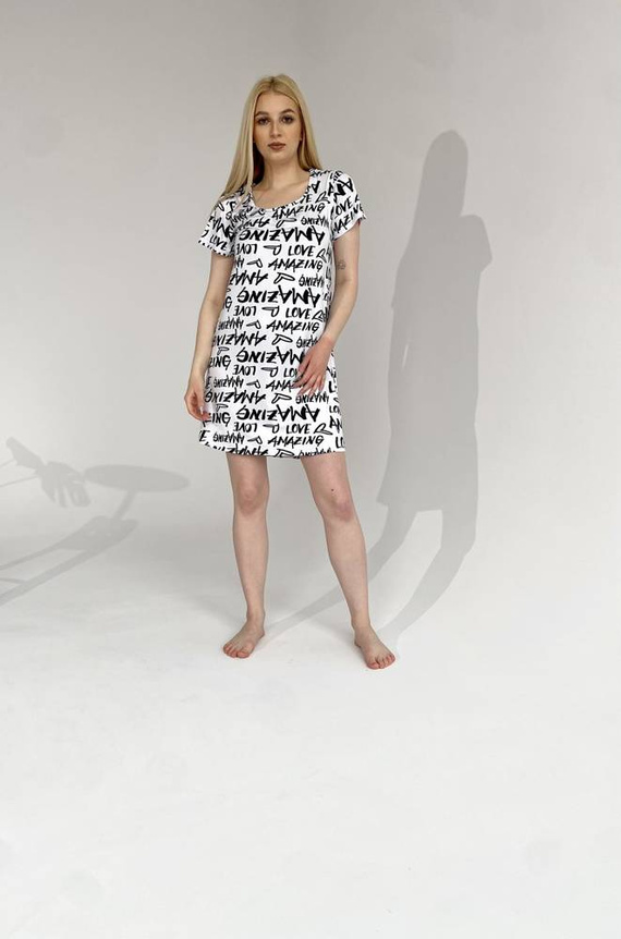 645 Úžasná noční košile Forex - bílo-zelená