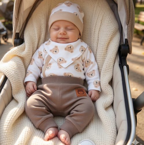 ABK-0047 Dětská souprava Sweet Bears z organické bavlny od Nini