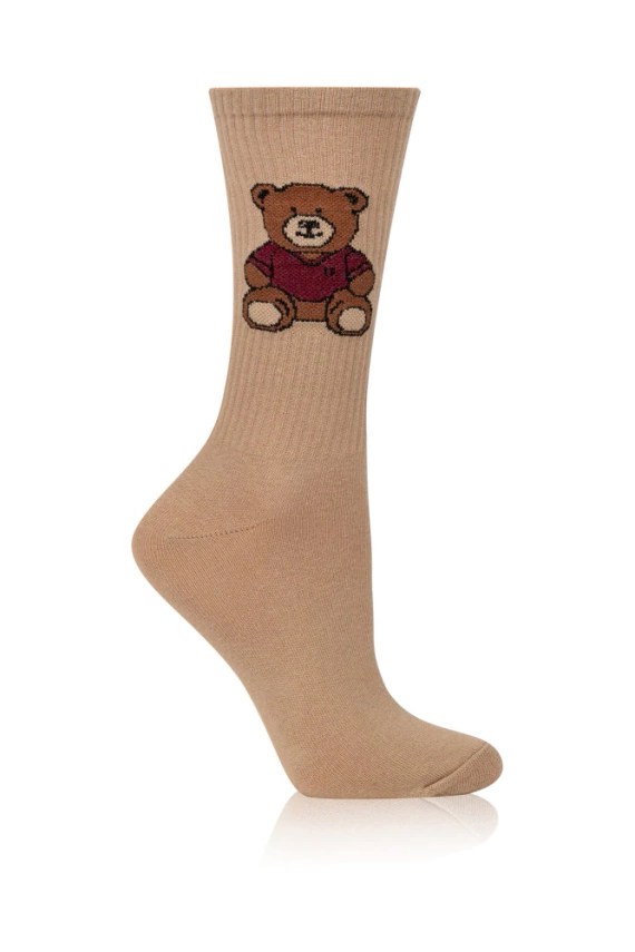 S180D Ted Dlouhé ponožky Italian Fashion - béžové