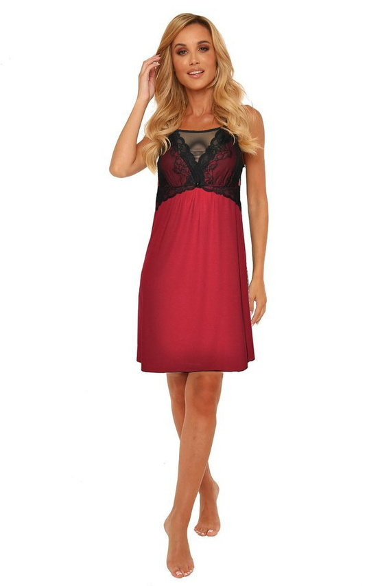 485 Artemise Forex noční košile bez ramínek - vínová