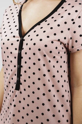 Buscato noční košile s krátkým rukávem Italská móda - potisk