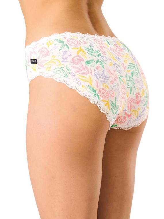 Dámské kalhotky midi LPC 576 B26 Key – viskóza s krajkou, 2 ks Key