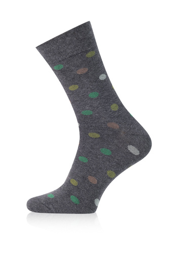 M21 Pánské dlouhé ponožky Italian Fashion - c.melanžová/zelená