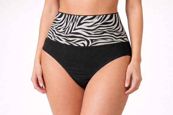 Mitex IGA WILD stahovací kalhotky s vysokým pasem pro vyhlazení břicha wild black 