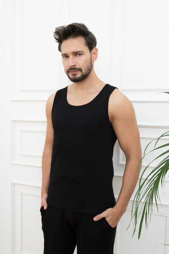 Paco Pánská vesta se širokými rameny Italian Fashion - černá