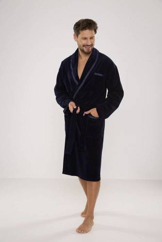 666 Ronaldo pánský župan De Lafense - tmavě modrý