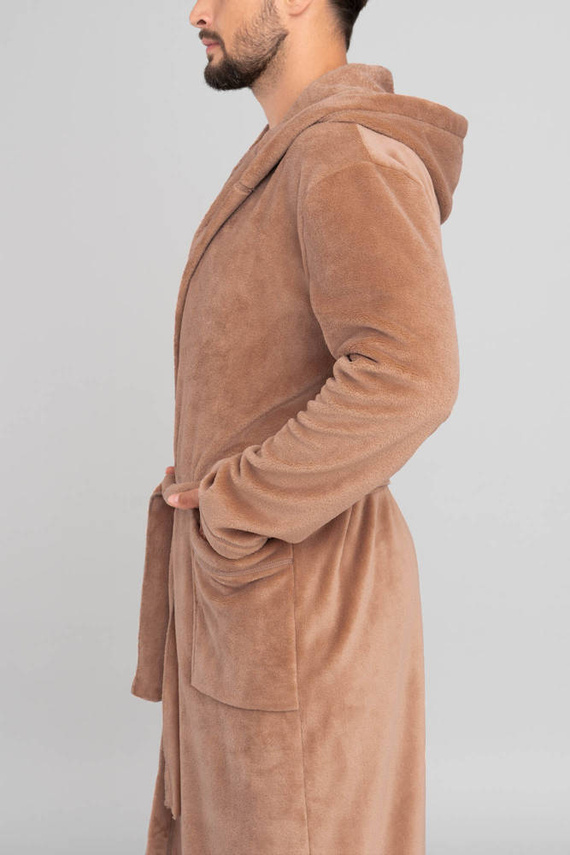 Mimas Pánský župan s kapucí Italian Fashion - tmavě modrý