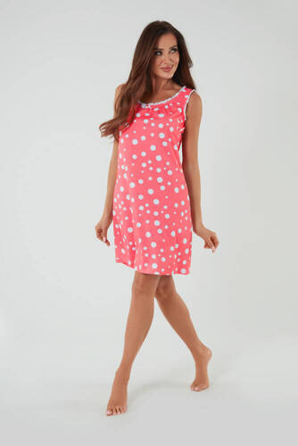 Noční košile a kojící košilka Raba, široká ramínka Italian Fashion - malinový potisk