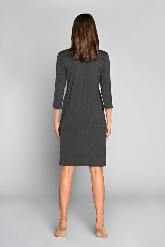 Italia Fashion těhotenská a kojící móda sonata s 3/4 rukávem - tmavě melanžová/zelená