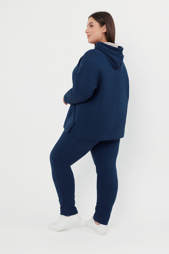 Lagos Dámská mikina s kapucí Italian Fashion - denim