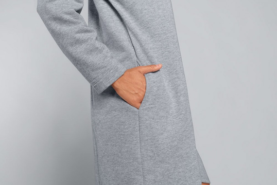 Grafi Dámský župan na zip Italian Fashion- melange