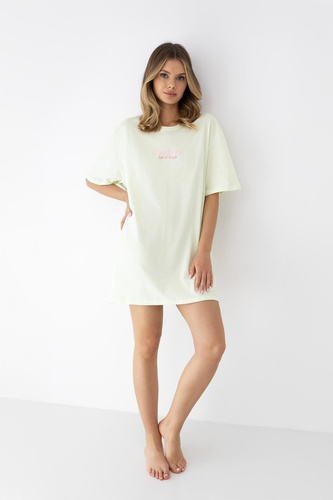 Noční košile Savanna Sensis limetková bavlněná lehká pohodlná