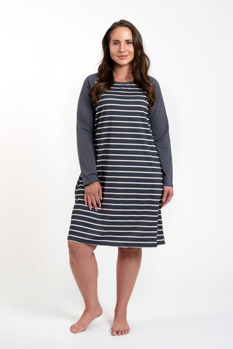 Noční košile Oda Italian Fashion - grafitový potisk