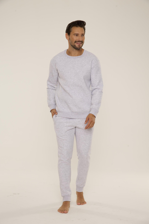 813 Indigo Pánská tepláková souprava De Lafense - světlý melír