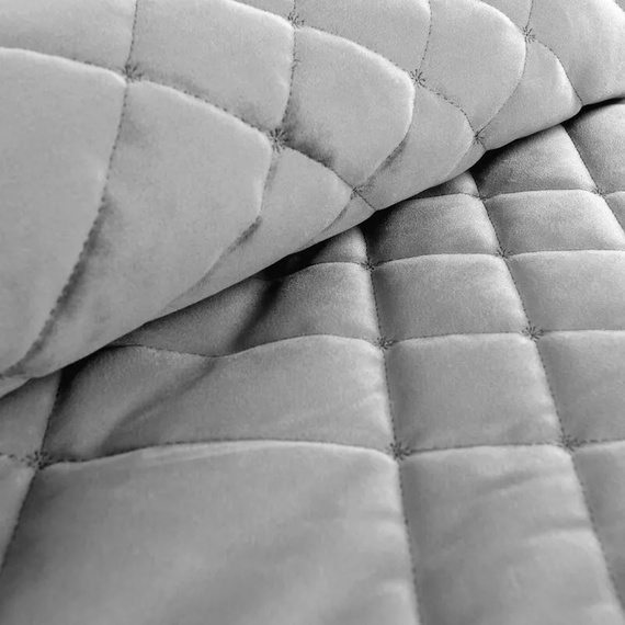 Ria 6 Velurový dekorační přehoz Eurofirany stříbrný