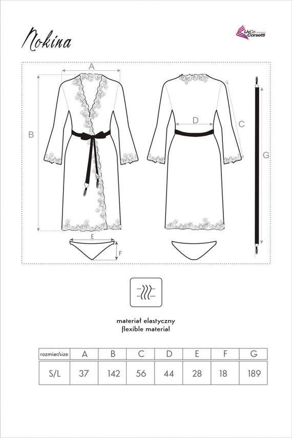 Nokina LC XG055 Dámský župan LivCo Corsetti Fashion