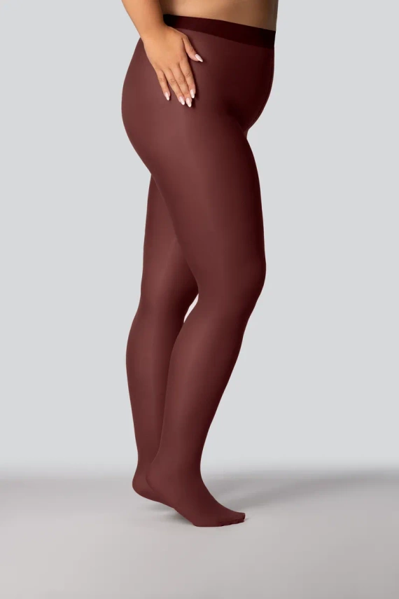 Elizabeth Tights Queen Size 70 den red wine - hladké, matné, barevné, pohodlné