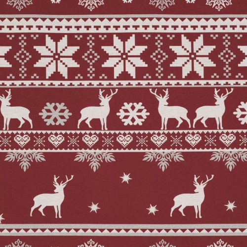 Oslo Vánoční povlečení Eurofirany červené - ranforce bavlna, oboustranné