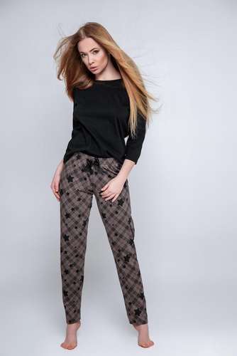 Sensis Reach For The Stars Dámské pyžamo - černohnědé