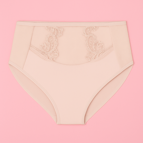 Dámské kalhotky VF-474/469 - vysoký střih, krajkové, komfortní Vena nude