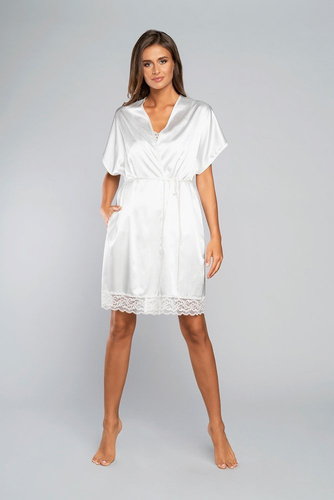 Dotykový župan s krátkým rukávem Italian Fashion - ecru