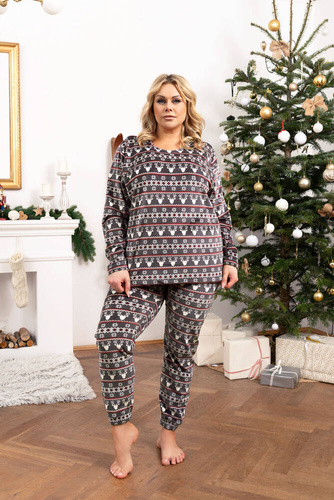 Island Fleece dámská souprava Italian Fashion - grafitový potisk