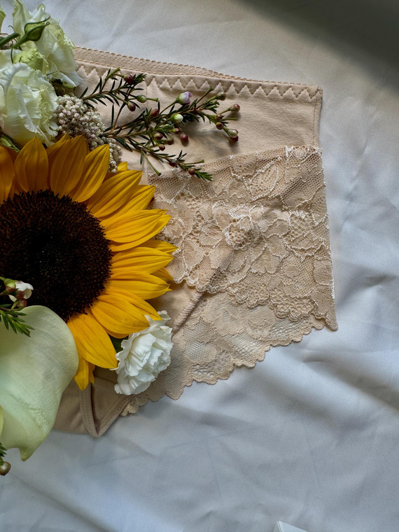 530 Iness Kalhotky s vysokým sedem De lafense - béžové