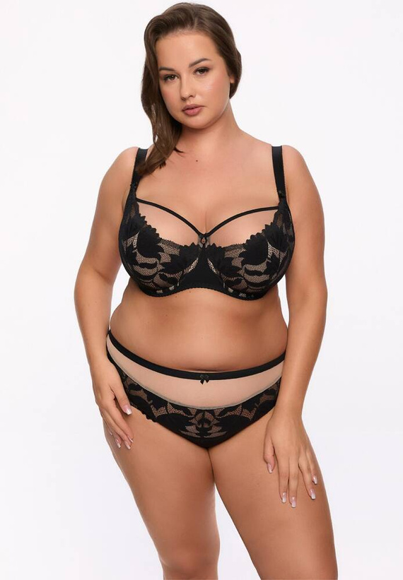 BSM 1134 Keto Polovyztužená maxi podprsenka Gaia- černá