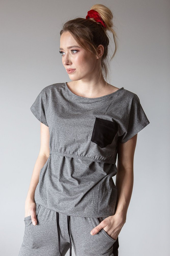 504 Komplet dresowy MIRACLE- szary melanż