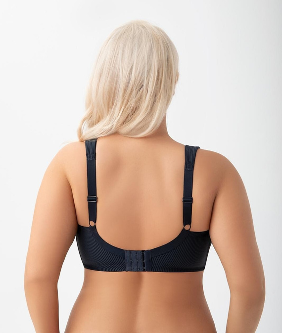 Měkká podprsenka s kosticí K 973 Nela Gorsenia navy blue - pohodlná podprsenka pro plné poprsí