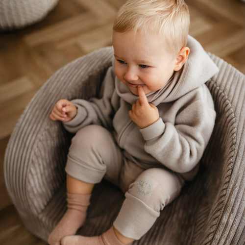 Dětská bunda Eevi z merino vlny - béžová, prodyšná a měkká