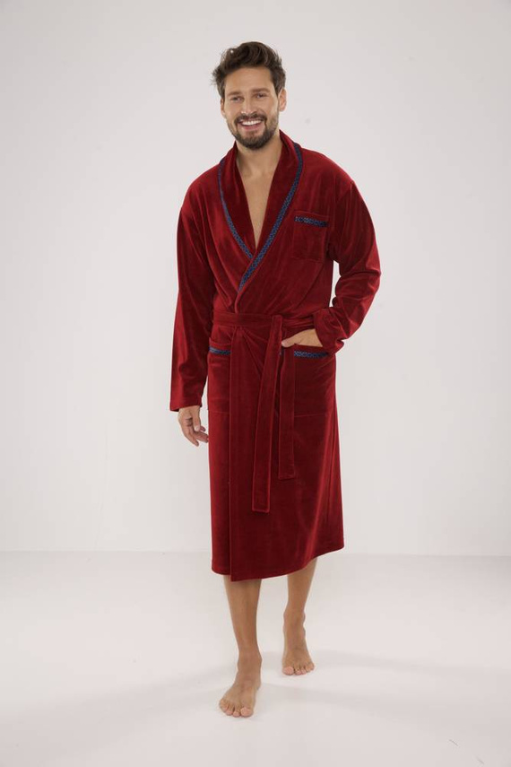 666 Ronaldo pánský župan De Lafense - bordó