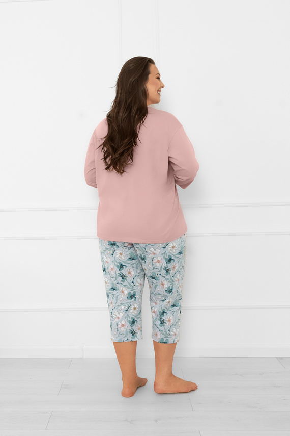 Dámské pyžamo Perlis - 3/4 rukáv a kalhoty, bavlna Italian Fashion