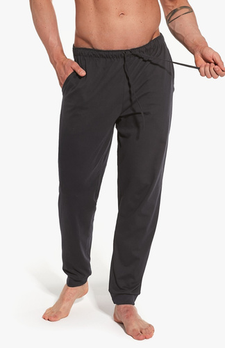 Pyžamové kalhoty Cornette 331/02 v grafitové barvě - bavlněné, pohodlné a prodyšné