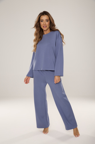 886 Butter Dámská tepláková souprava od De Lafense - domácí oblečení z 'máslového' úpletu, džínovina