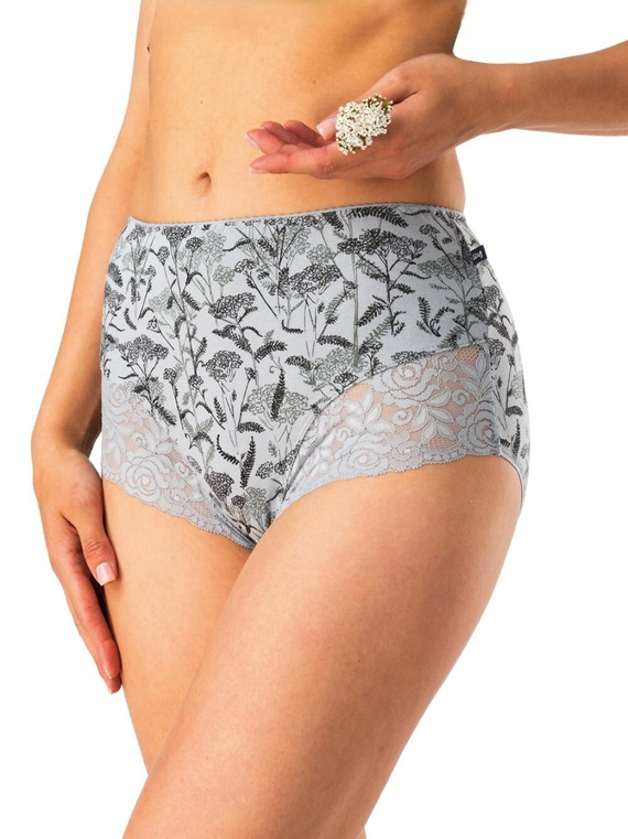 Dámské kalhotky Key LPF 578 šedo-černé - bavlněné, pohodlné, 2 ks v balení