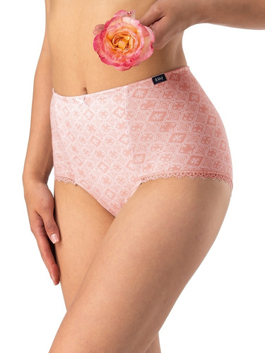 Dámské bavlněné kalhotky Key LPM 731 černo-béžové - 2 ks v balení, klasický střih