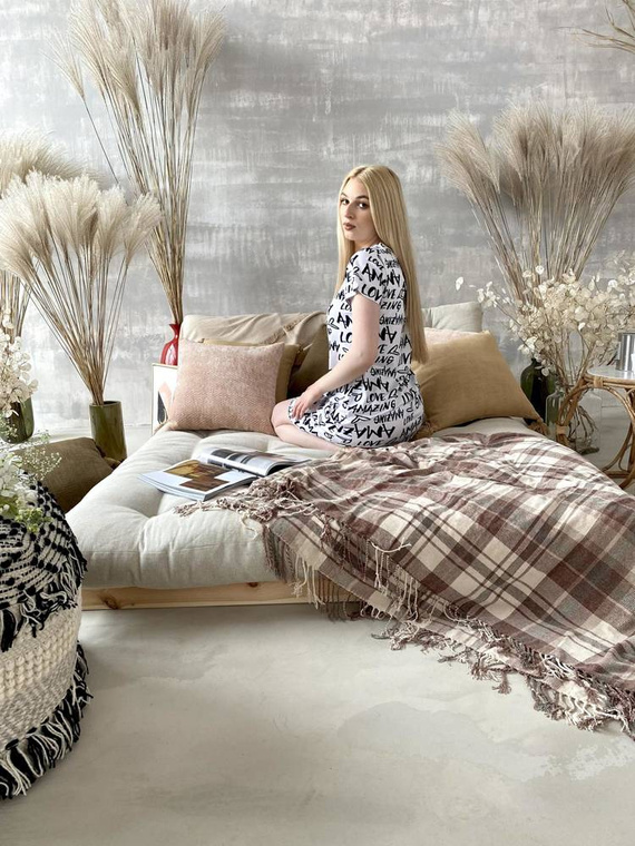 645 Úžasná noční košile Forex - bílo-zelená