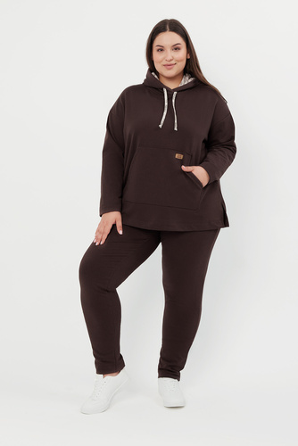 Lagos Dámská mikina s kapucí Italian Fashion - hnědá