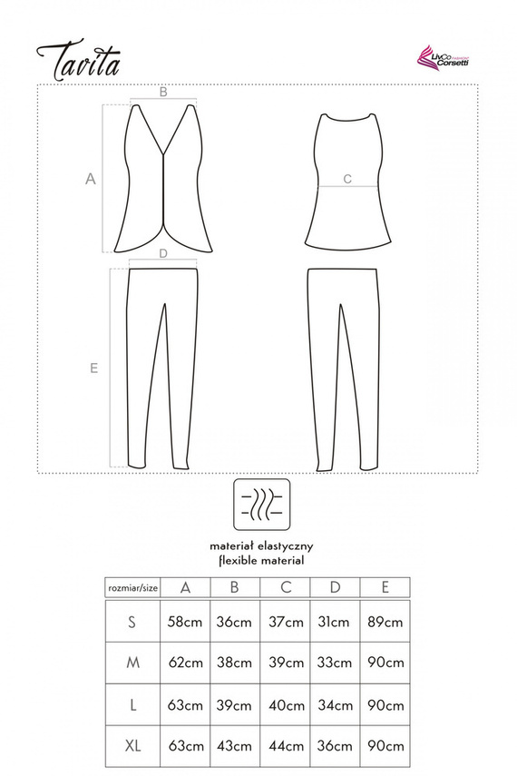 Tavita LC 90042 Dámské pyžamo LivCo Corsetti Fashion