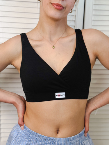 Milk&Love Mombri Klasyk nepromokavá kojicí podprsenka black