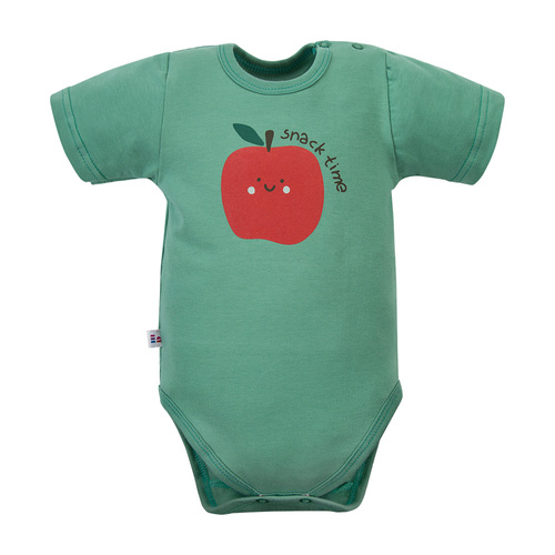 Kojenecké body Eevi Snack Time krátký rukáv bavlna pohodlné