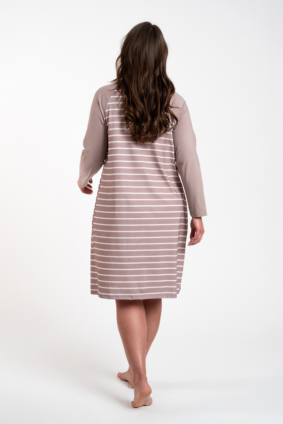 Noční košile Oda Italian Fashion - potisk cappuccino