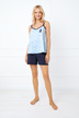Pyžamo bez ramínek - modré