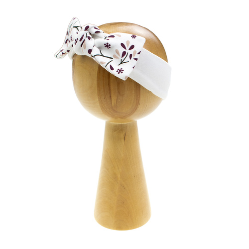 217065 Alisa Nicol bavlněná čelenka s mašlí - květinový vzor